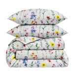 Bettwäsche set "Fresh Valley". Bettwäsche 155x200, 135/140x200 cm, 155x220 cm, 160x200 cm, 180x200 cm, 200x200 cm, 200x220 cm, 220x240 cm. Buntes bettwäsche-set mit blumenmuster auf weißem hintergrund Bettwäsche set "Fresh Valley". Bettwäsche 155x200, 135/140x200 cm, 155x220 cm, 160x200 cm, 180x200 cm, 200x200 cm, 200x220 cm, 220x240 cm. Buntes bettwäsche-set mit blumenmuster auf weißem hintergrund