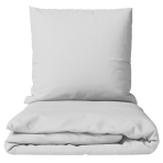Bettwäsche set „Gray morn“. Bettwäsche 155x200, 135/140x200 cm, 150x200 cm, 155/160x200 cm, 180x200 cm, 200x200 cm, 200x220 cm, 220x240 cm. Hell-silbergraues bettwäsche-set mit minimalistischem design