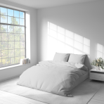 Bettwäsche set „Gray morn“. Bettwäsche 155x200, 135/140x200 cm, 150x200 cm, 155/160x200 cm, 180x200 cm, 200x200 cm, 200x220 cm, 220x240 cm. Hell-silbergraues bettwäsche-set mit einheitlichem muster