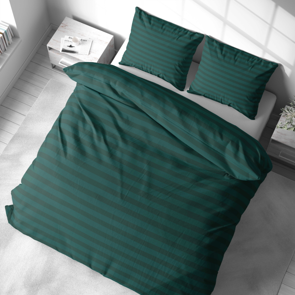 Bettwäsche set "Green Stripes". Gemusterte Bettwäsche, 135/140x200 cm, 150x200 cm, 155/160x200 cm, 180x200 cm, 200x200 cm, 200x220 cm. Luxuriöses dunkelgrünes bettwäsche-set mit klassischem streifenmuster, perfekt für eine stilvolle und komfortable schlafumgebung. Bettwäsche set "Green Stripes". Gemusterte Bettwäsche, 135/140x200 cm, 150x200 cm, 155/160x200 cm, 180x200 cm, 200x200 cm, 200x220 cm. Luxuriöses dunkelgrünes bettwäsche-set mit klassischem streifenmuster, perfekt für eine stilvolle und komfortable schlafumgebung.