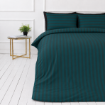 Bettwäsche set "Green Stripes". Gemusterte Bettwäsche, 135/140x200 cm, 150x200 cm, 155/160x200 cm, 180x200 cm, 200x200 cm, 200x220 cm. Luxuriöses dunkelgrünes bettwäsche-set mit klassischem streifenmuster, perfekt für eine stilvolle und komfortable schlafumgebung. Bettwäsche set "Green Stripes". Gemusterte Bettwäsche, 135/140x200 cm, 150x200 cm, 155/160x200 cm, 180x200 cm, 200x200 cm, 200x220 cm. Luxuriöses dunkelgrünes bettwäsche-set mit klassischem streifenmuster, perfekt für eine stilvolle und komfortable schlafumgebung.