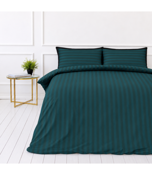 Bettwäsche set "Green Stripes". Bettwäsche für Hotels