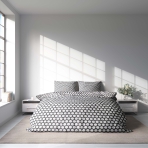 Bettwäsche set "Grey Ripple". Bettwäsche 140x200, 135/140x200 cm, 155/160x200 cm, 200x200 cm, 200x220 cm, 220x240 cm