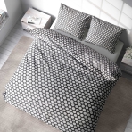 Bettwäsche set "Grey Ripple". Bettwäsche 140x200, 135/140x200 cm, 155/160x200 cm, 200x200 cm, 200x220 cm, 220x240 cm