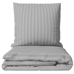 Bettwäsche set "Grey Stripes". Bettwäsche 140x200, 135/140x200 cm, 155/160x200 cm, 200x200 cm, 200x220 cm. Graues bettwäsche-set mit einem dezenten streifenmuster für einen zeitgemäßen und eleganten look in ihrem schlafzimmer.