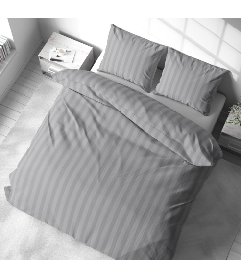Bettwäsche set "Grey Stripes". Bettwäsche 140x200