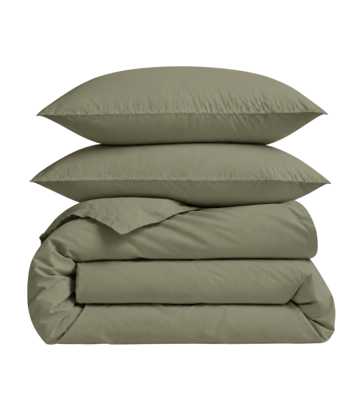 Bettwäsche set „Khaki Grey“. Bettwäsche 140x200