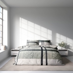 Bettwäsche set "Lane Luxe". Bettwäsche 140x200, 135/140x200 cm. Elegantes bettwäscheset mit einer mischung aus gitter- und leopardenmustern in einem harmonischen stilmix
