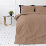 Bettwäsche set "Latte". Bettwäsche einfarbig, 135/140x200 cm, 150x200 cm, 155/160x200 cm, 180x200 cm, 200x200 cm, 200x220 cm, 220x240 cm. Warme latte-bettwäsche, die ihrem schlafzimmer komfort verleiht.