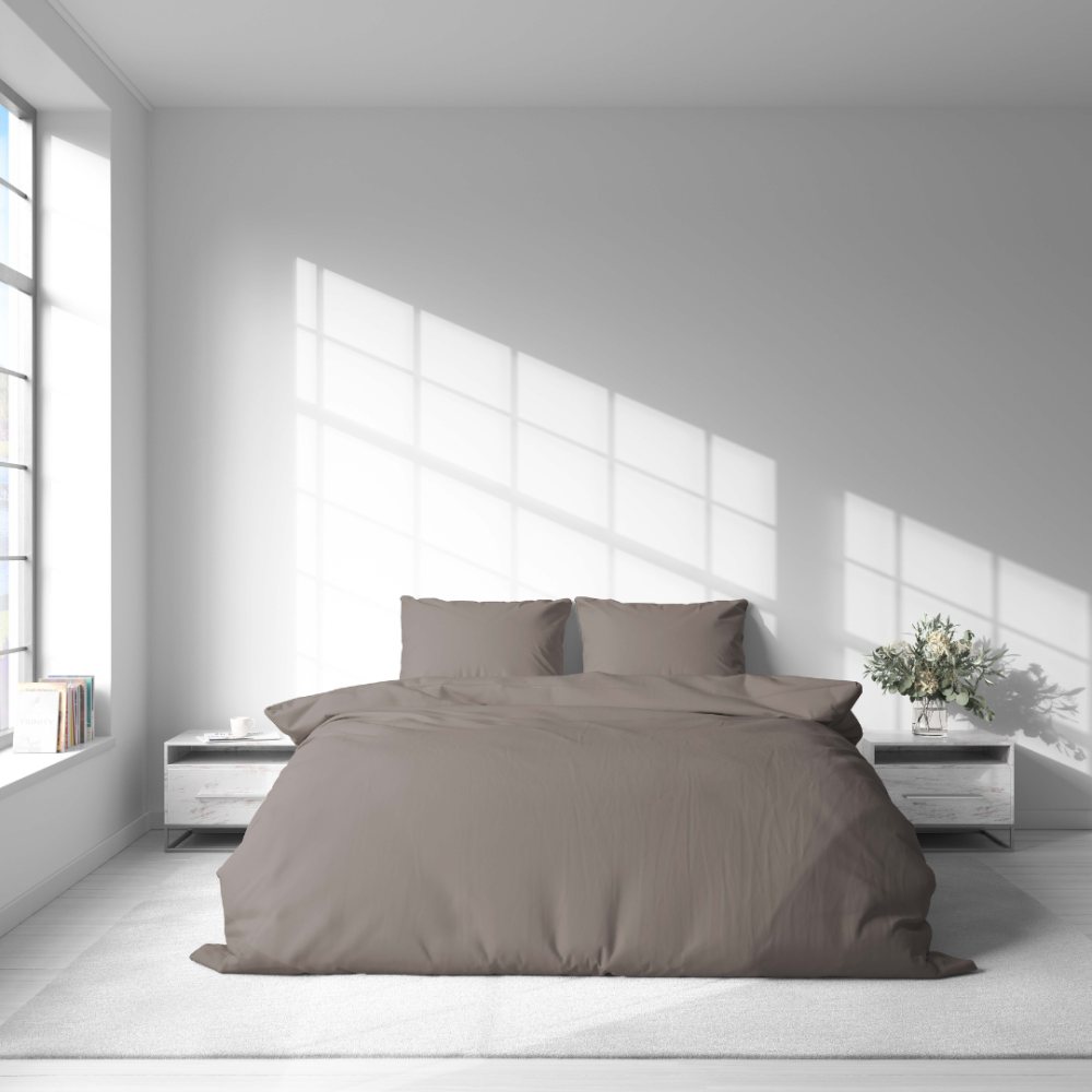 Bettwäsche set "Moon Rock". Bettwäsche Baumwolle, 135/140x200 cm, 200x200 cm, 200x220 cm. Der graue farbton mit einem feinen design eignet sich perfekt, um ein minimalistisches und elegantes schlafzimmer zu schaffen.