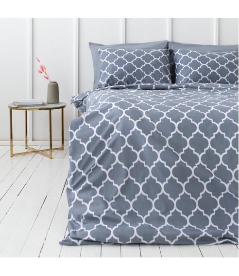Bettwäsche set "Morocco grey cotton". Bettwäsche Baumwolle