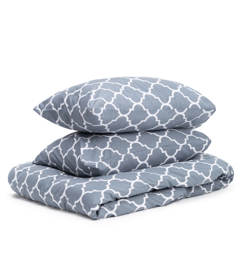 Bettwäsche set "Morocco grey cotton". Bettwäsche Baumwolle