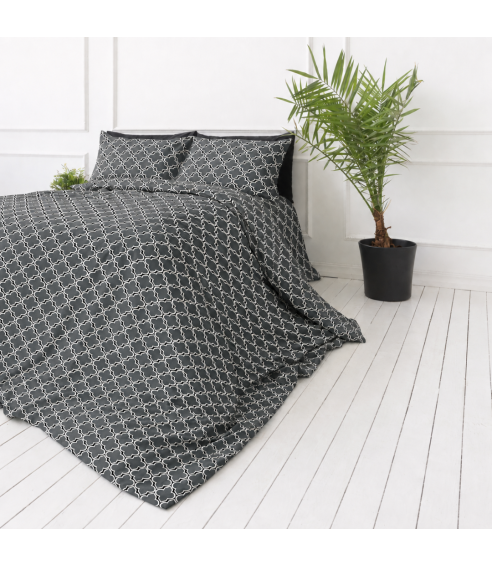Bettwäsche set "Morocco grey". Bettwäsche 140x200