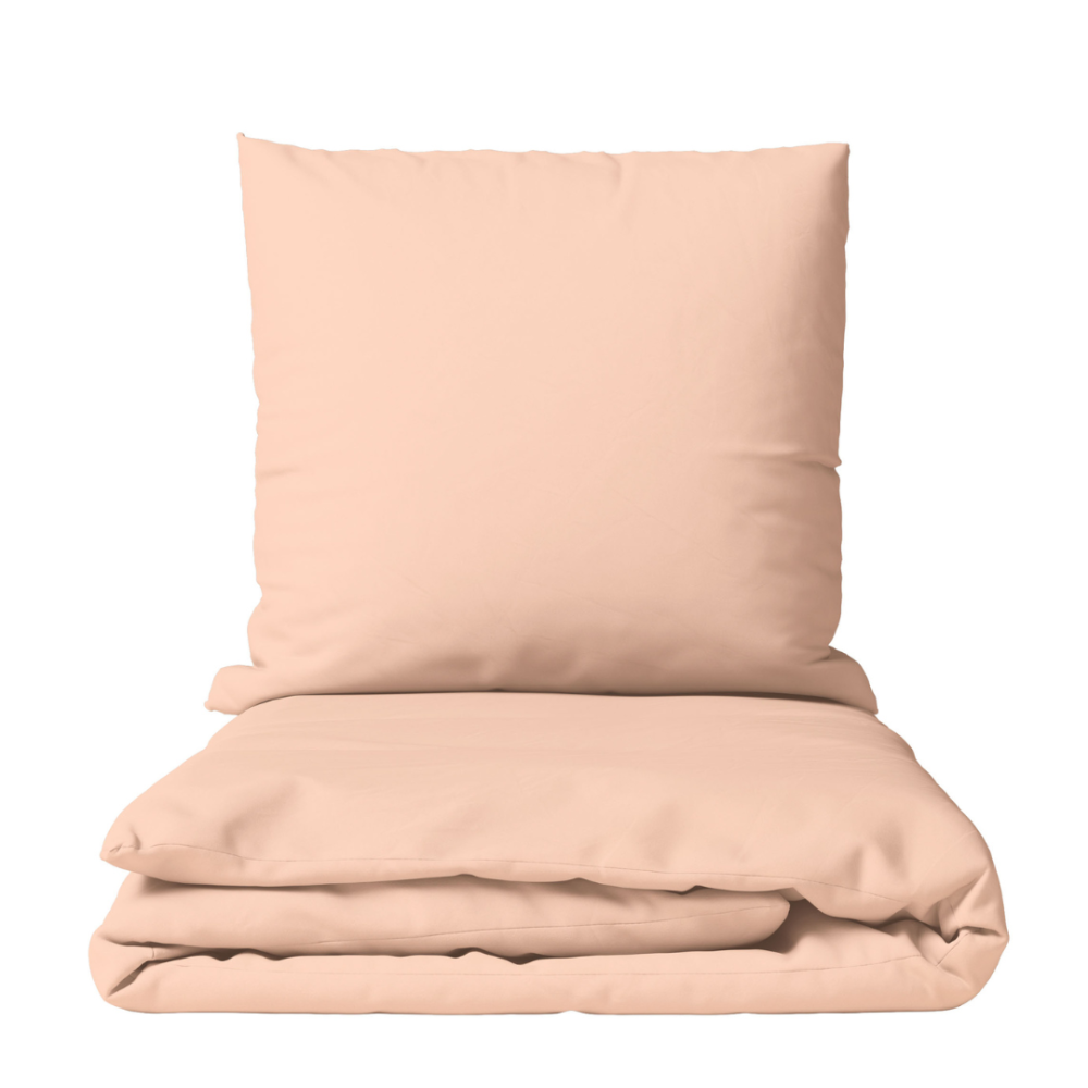 Bettwäsche set "Coral". Bettwäsche für Hotels, 135/140x200 cm, 200x200 cm, 200x220 cm, 220x240 cm. Warme korallenfarbene bettwäsche, die ihr schlafzimmer zum leben erweckt.