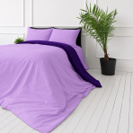 Bettwäsche set „Orchid Pansy“. Bettwäsche 155x200, 135/140x200 cm, 150x200 cm, 155/160x200 cm, 180x200 cm, 200x200 cm, 200x220 cm, 220x240 cm. Modernes bettwäsche-set in violett mit heller und dunkler optik.