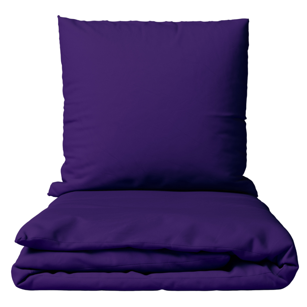 Bettwäsche set "Pansy". Bettwäsche für Hotels, 135/140x200 cm, 155/160x200 cm, 200x200 cm, 200x220 cm, 220x240 cm. Luxuriöses dunkelviolettes bettwäscheset, das ihrem schlafzimmerdekor einen reichen und eleganten akzent verleiht