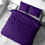 Bettwäsche set "Pansy". Bettwäsche für Hotels, 135/140x200 cm, 155/160x200 cm, 200x200 cm, 200x220 cm, 220x240 cm. Reiches dunkelviolettes bettwäscheset, perfekt geeignet, um in ihrem schlafzimmer eine ruhige und luxuriöse atmosphäre zu schaffen.
