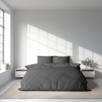 Bettwäsche set "Phantom". Bettwäsche Baumwolle, 135/140x200 cm, 200x200 cm, 200x220 cm. Elegantes kissenbezug-set in dunkelgrau