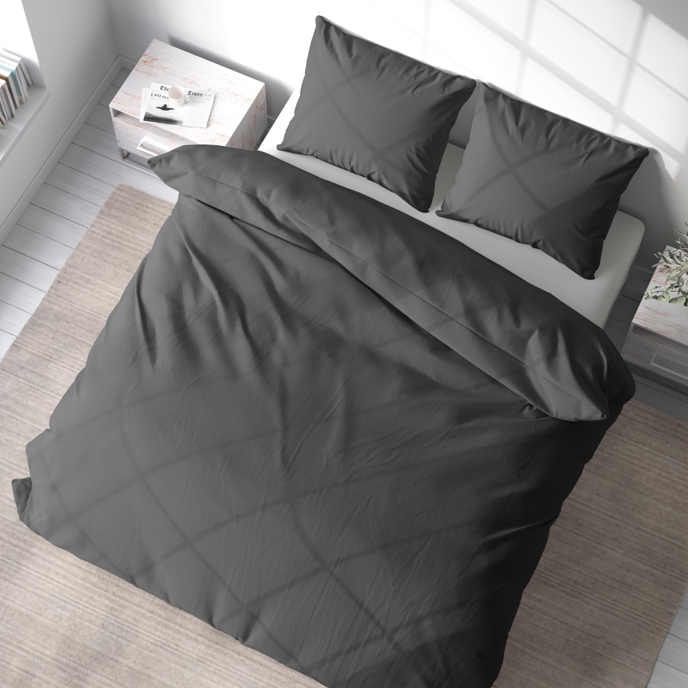 Bettwäsche set "Phantom". Bettwäsche Baumwolle, 135/140x200 cm, 200x200 cm, 200x220 cm. Bettwäsche in ruhigem und neutralem grauton