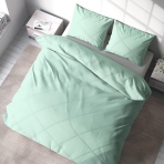 Bettwäsche set "Spring Dew". Bettwäsche für Hotels, 135/140x200 cm, 200x200 cm, 200x220 cm, 220x240 cm. Stilvolles mintfarbenes bettwäscheset, das ein gefühl der ruhe in ihr schlafzimmer bringt.