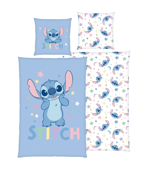 Bettwäsche set "Stitch Blue“. Bettwäsche Baumwolle