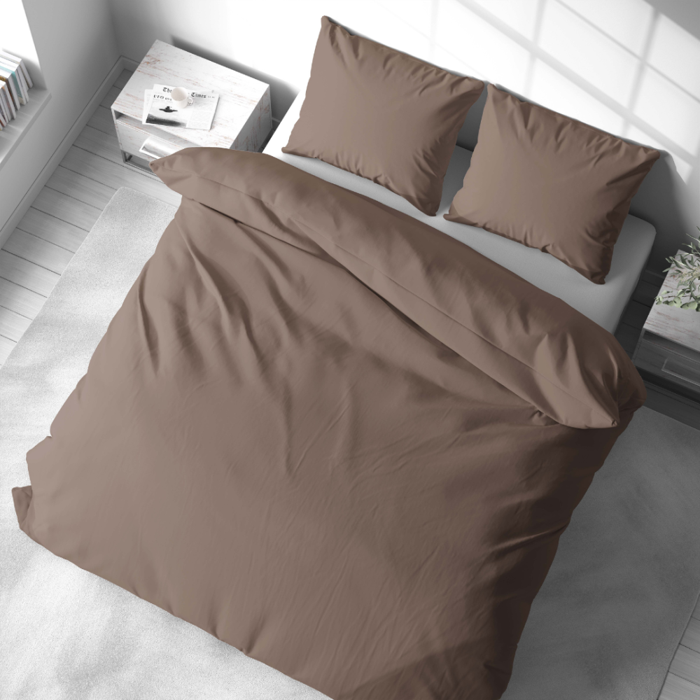 Bettwäsche set "Stucco". Bettwäsche Baumwolle, 135/140x200 cm, 200x200 cm, 200x220 cm. Die klassische braune farbe und der elegante cremige ton ergänzen perfekt die dekoration ihres schlafzimmers und verleihen dem raum wärme und gemütlichkeit.