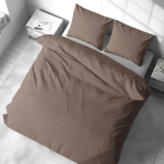 Bettwäsche set "Stucco". Bettwäsche Baumwolle, 135/140x200 cm, 200x200 cm, 200x220 cm. Die klassische braune farbe und der elegante cremige ton ergänzen perfekt die dekoration ihres schlafzimmers und verleihen dem raum wärme und gemütlichkeit.