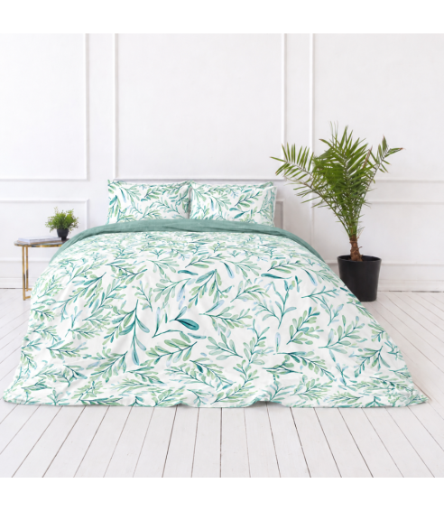 Bettwäsche set „Teal Grove“. Bettwäsche 140x200
