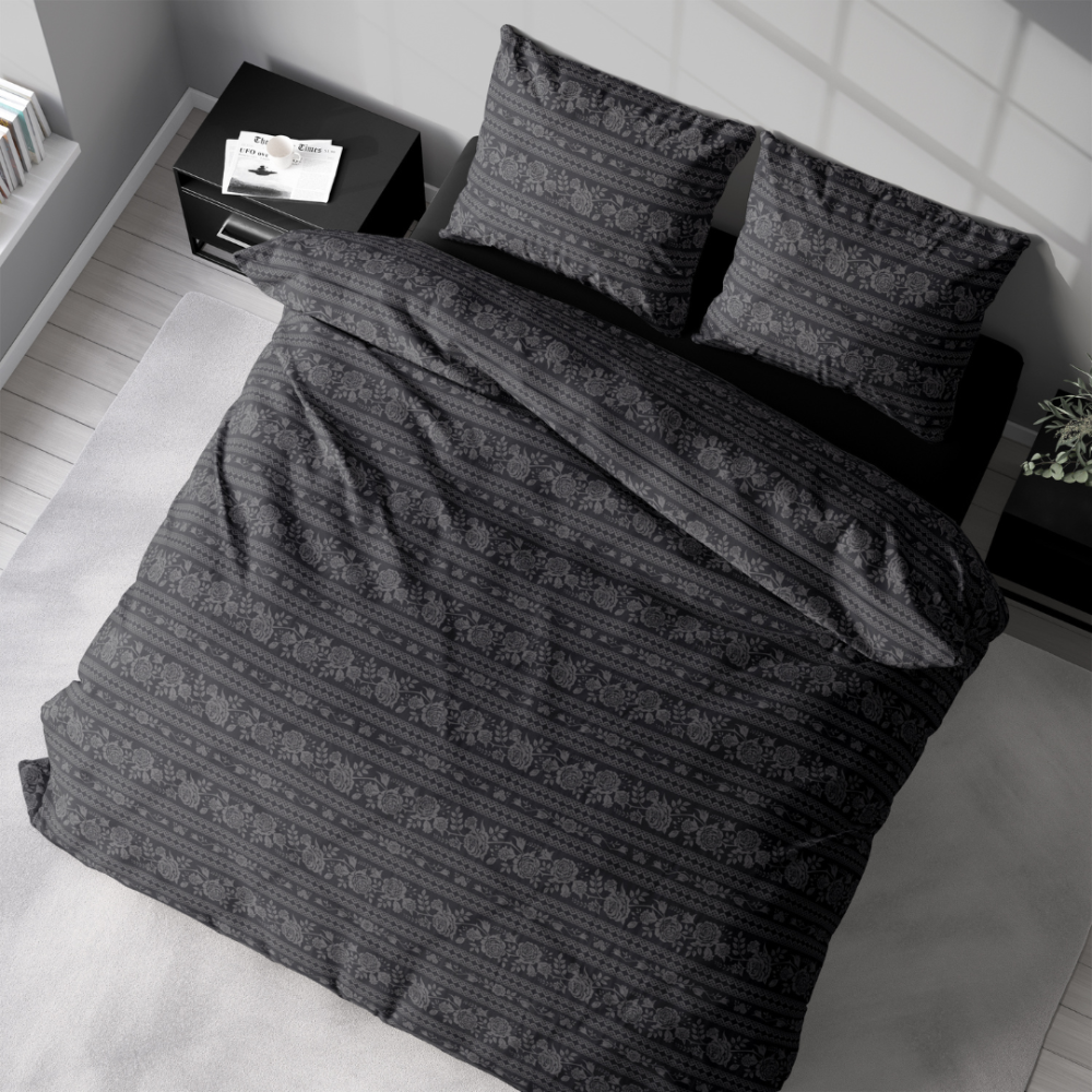 Bettwäsche set "Vitor Black". Bettwäsche Baumwolle, 135/140x200 cm, 200x200 cm, 200x220 cm