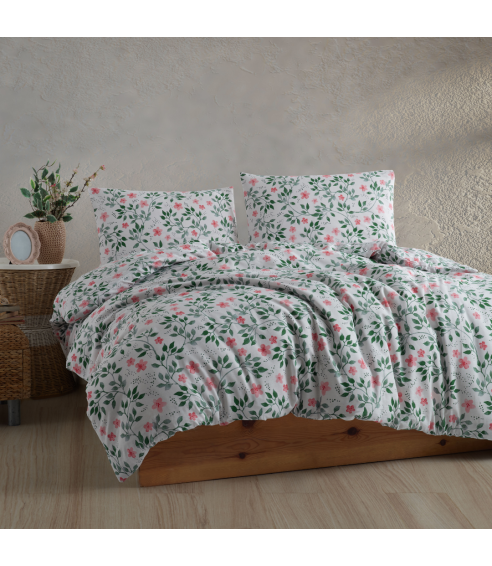 Bettwäsche set "Kate Green". Bettwäsche Baumwolle