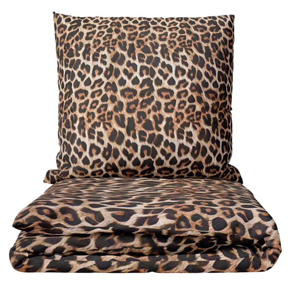 Bettwäsche set "Wild Style". Bettwäsche 140x200, 135/140x200 cm, 155/160x200 cm, 200x200 cm, 200x220 cm, 220x240 cm. Bettwäscheset mit leopardenmuster, das ihrem schlafzimmer mut und eleganz verleiht.