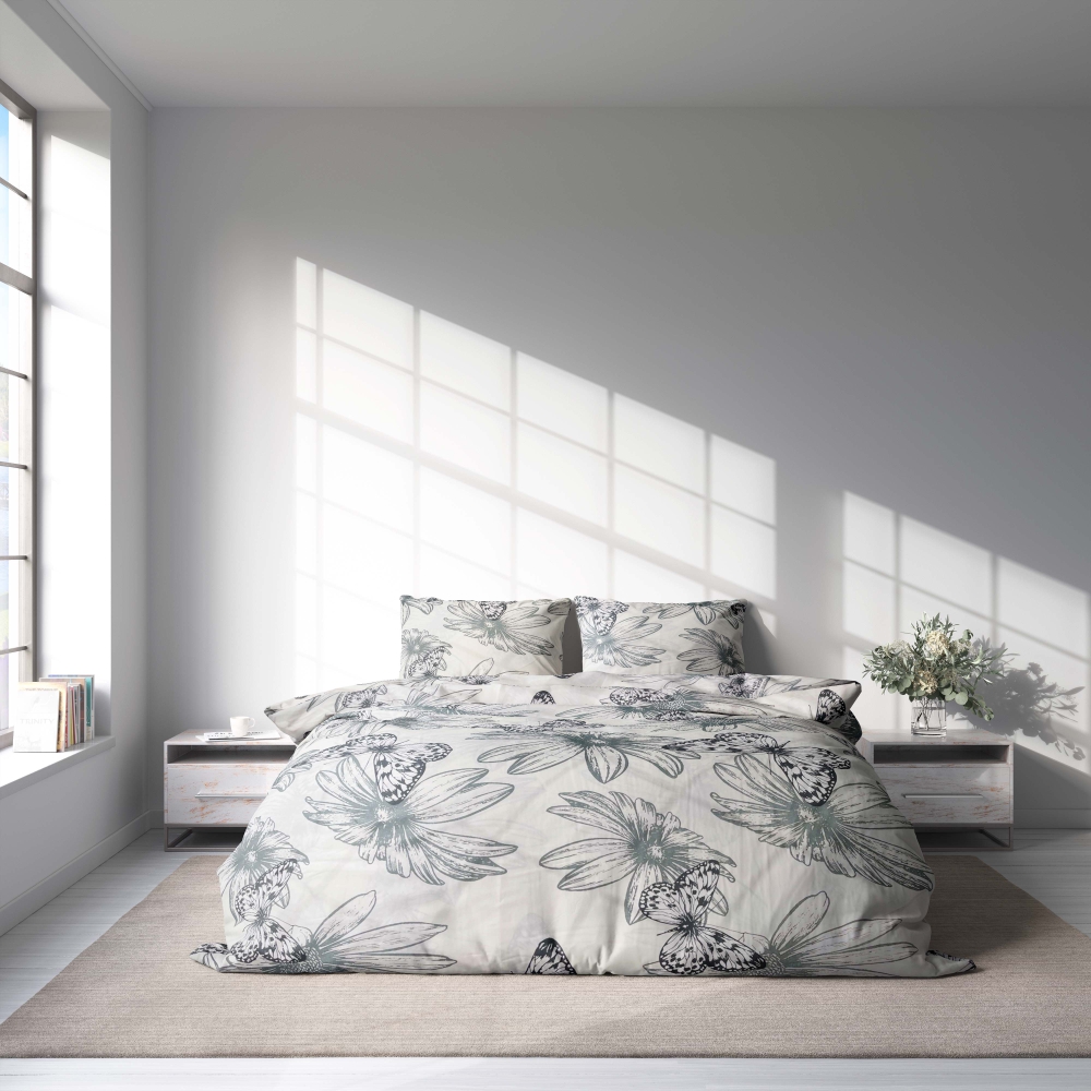 Bettwäsche set "Wildflower". Bettwäsche 140x200, 135/140x200 cm, 150x200 cm, 155/160x200 cm, 180x200 cm, 200x200 cm, 200x220 cm
