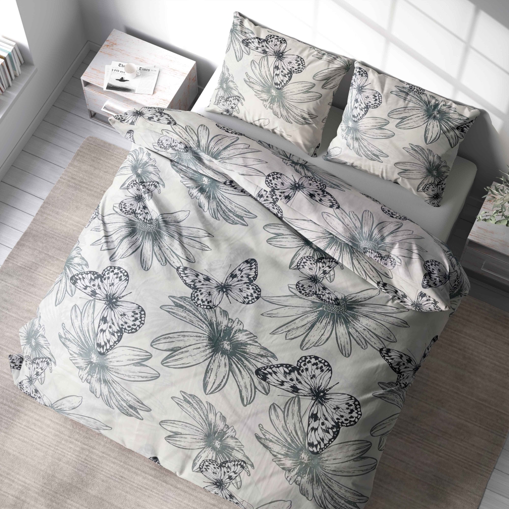 Bettwäsche set "Wildflower". Bettwäsche 140x200, 135/140x200 cm, 150x200 cm, 155/160x200 cm, 180x200 cm, 200x200 cm, 200x220 cm