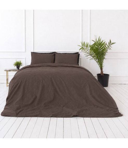 Perkal Bettwäsche „Brown Percale“. Perkal Bettwäsche