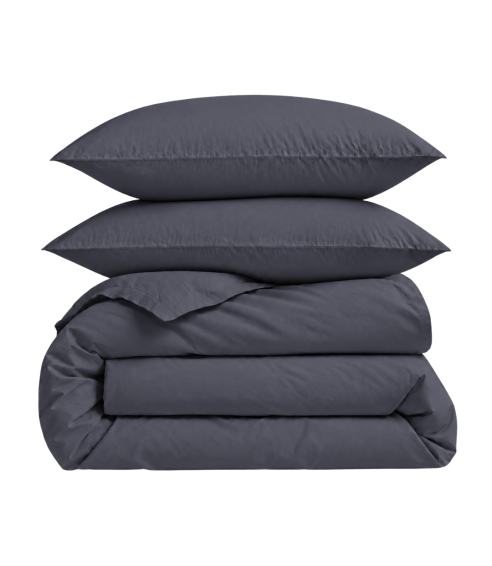 Perkal Bettwäsche „Dark Grey Percale“. Perkal Bettwäsche