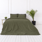 Perkal Bettwäsche „Moss Green Percale“. Bettwäsche 150x200, 135/140x200 cm, 155x220 cm, 160x200 cm, 180x200 cm, 200x200 cm, 200x220 cm, 220x240 cm. Kissenbezüge in einheitlichem olivgrün. Perkal Bettwäsche „Moss Green Percale“. Bettwäsche 150x200, 135/140x200 cm, 155x220 cm, 160x200 cm, 180x200 cm, 200x200 cm, 200x220 cm, 220x240 cm. Kissenbezüge in einheitlichem olivgrün.