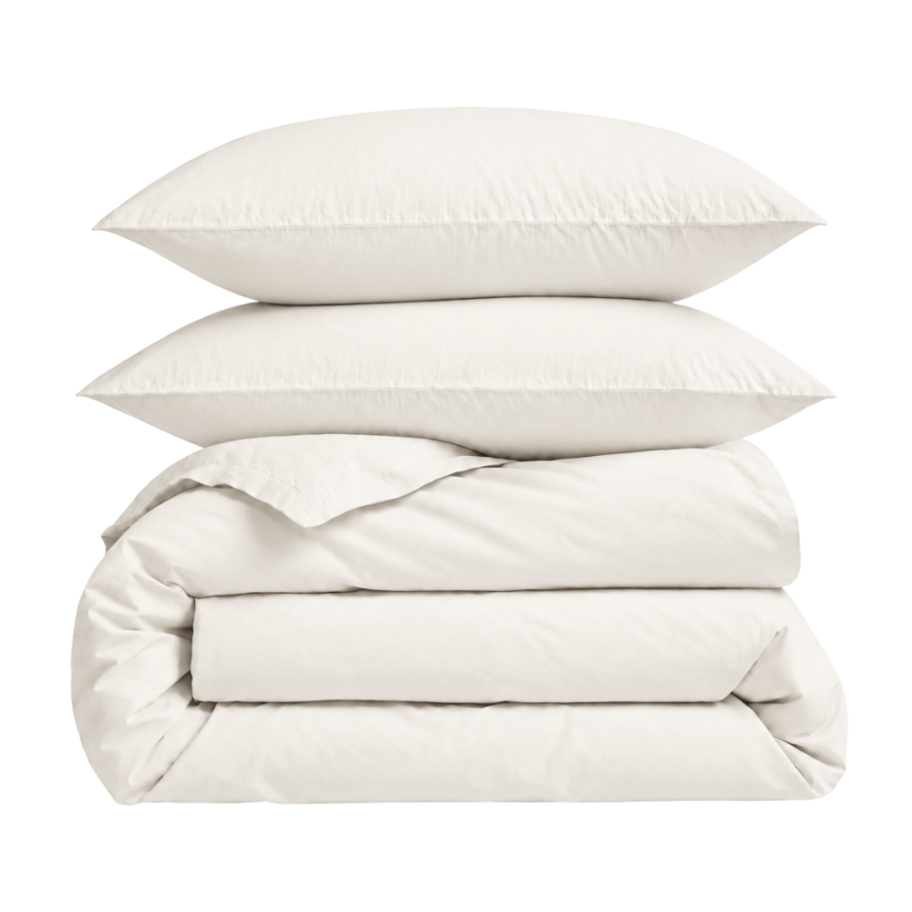 Perkal Bettwäsche „Snow White Percale“. Bettwäsche 150x200, 135/140x200 cm, 155x220 cm, 160x200 cm, 180x200 cm, 200x200 cm, 200x220 cm, 220x240 cm. Unifarbene bettwäsche-garnitur in cremeweiß ohne muster. Perkal Bettwäsche „Snow White Percale“. Bettwäsche 150x200, 135/140x200 cm, 155x220 cm, 160x200 cm, 180x200 cm, 200x200 cm, 200x220 cm, 220x240 cm. Unifarbene bettwäsche-garnitur in cremeweiß ohne muster.