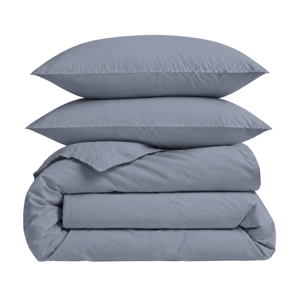 Perkal Bettwäsche „Tradewinds Percale“. Bettwäsche 150x200, 135/140x200 cm, 155x220 cm, 160x200 cm, 180x200 cm, 200x200 cm, 200x220 cm, 220x240 cm. Unifarbene bettwäsche-garnitur in blaugrau ohne muster. Perkal Bettwäsche „Tradewinds Percale“. Bettwäsche 150x200, 135/140x200 cm, 155x220 cm, 160x200 cm, 180x200 cm, 200x200 cm, 200x220 cm, 220x240 cm. Unifarbene bettwäsche-garnitur in blaugrau ohne muster.