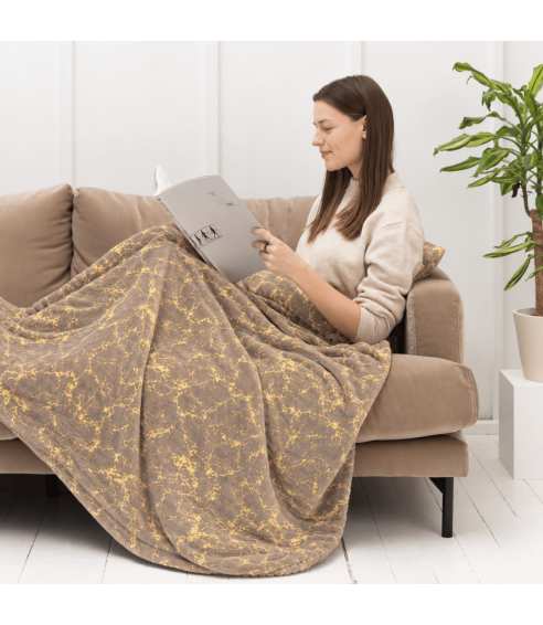 Decke „Gilded Brown fleece blanket“. Tagesdecken