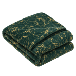 Decke „Gilded Green fleece blanket“. Tagesdecken, 200x220 cm. Dunkelgrüne wohndecke mit auffälliger goldener marmorierung im aderndesign. Decke „Gilded Green fleece blanket“. Tagesdecken, 200x220 cm. Dunkelgrüne wohndecke mit auffälliger goldener marmorierung im aderndesign.