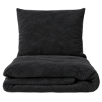 Plüsch Bettwäsche "Minky Black". Bettwäsche einfarbig, 200x220 cm. Schwarzes plüsch-bettwäsche-set mit elegantem, tiefem farbton. Plüsch Bettwäsche "Minky Black". Bettwäsche einfarbig, 200x220 cm. Schwarzes plüsch-bettwäsche-set mit elegantem, tiefem farbton.
