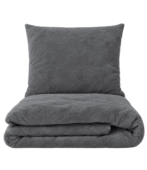 Plüsch Bettwäsche "Minky Dark Grey". Bettwäsche 200x220