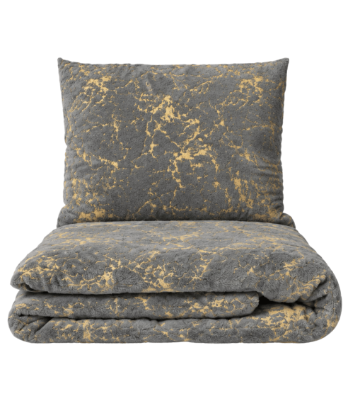 Plüsch Bettwäsche "Minky Gilded Grey". Bettwäsche 200x220