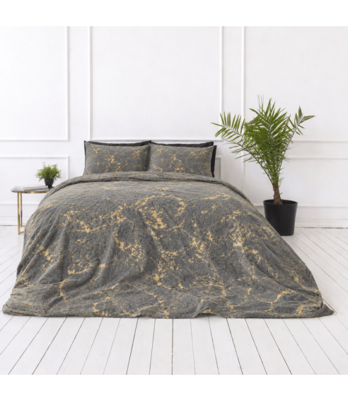 Plüsch Bettwäsche "Minky Gilded Grey". Bettwäsche 200x220