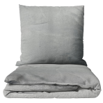 Plüsch Bettwäsche "Minky Grey Solid". Bettwäsche 200x220, 200x220 cm. Graue bettwäsche in einem einheitlichen, sanften dunkelgrauton.