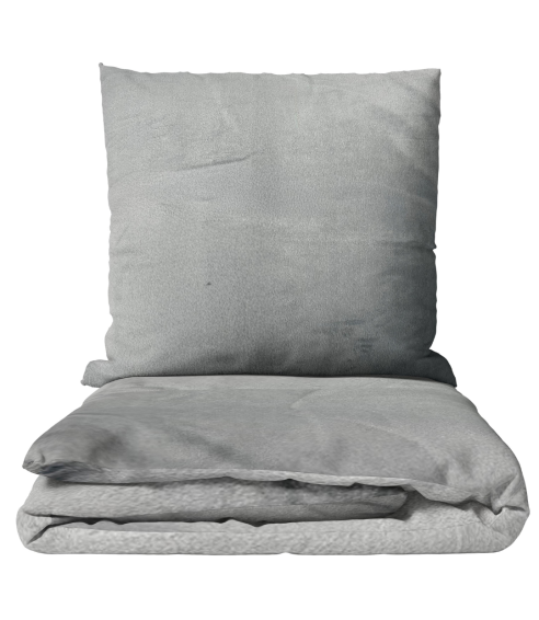 Plüsch Bettwäsche "Minky Grey Solid". Bettwäsche 200x220