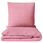 Plüsch Bettwäsche "Minky Rose Solid". Bettwäsche 200x220, 200x220 cm. Sanft rosa bettwäscheset