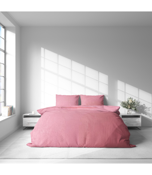 Plüsch Bettwäsche "Minky Rose Solid". Bettwäsche 200x220