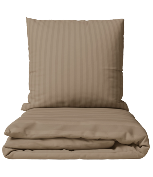 Premium satin bettwäsche set "Brandy Stripe Sateen". Bettwäsche aus Satin
