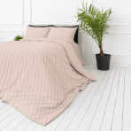 Premium satin bettwäsche set "Classic Coffee Stripe Sateen". Mako Satin Bettwäsche, 135/140x200 cm, 155x220 cm, 160x200 cm, 180x200 cm, 200x200 cm, 200x220 cm, 220x240 cm. Deckenbezug in rosabeige mit längs verlaufenden streifen. Premium satin bettwäsche set "Classic Coffee Stripe Sateen". Mako Satin Bettwäsche, 135/140x200 cm, 155x220 cm, 160x200 cm, 180x200 cm, 200x200 cm, 200x220 cm, 220x240 cm. Deckenbezug in rosabeige mit längs verlaufenden streifen.